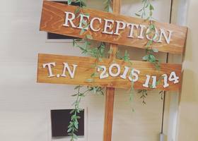 受付に置きたい、DIYの定番アイテム！あなたの理想のウェルカムボードを見つけてください♩