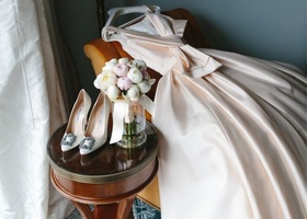 Mikado silk is a luxurious fabric that is glossy, firm, and sleek. The elegance of Mikado silk wedding dresses is simply irresistible.