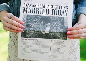 ＼なれそめもノロケも大公開／発行元は、新郎新婦＊ゲストに配る『ブライダル新聞』がおもしろい♡