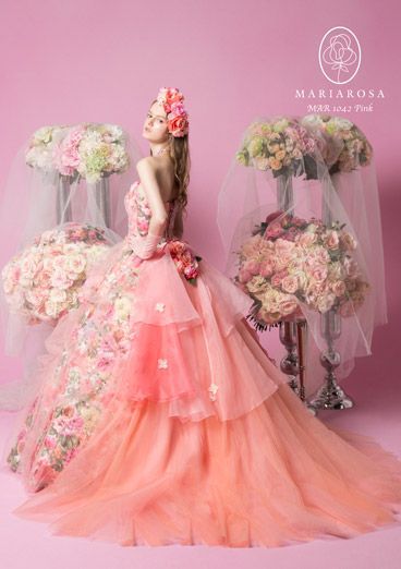 Charming Romantic Sweet Style: A Catalog of Cute Wedding Dresses and Coordination by "Maria Rosa" ♡にて紹介している画像