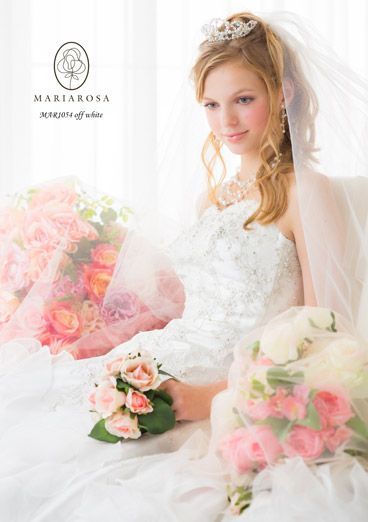 Charming Romantic Sweet Style: A Catalog of Cute Wedding Dresses and Coordination by "Maria Rosa" ♡にて紹介している画像
