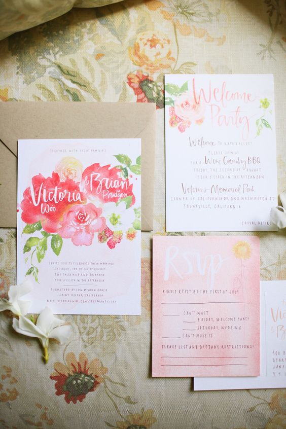 10 Stylish Floral Invitation Designs Inspired by International Brides ♡にて紹介している画像