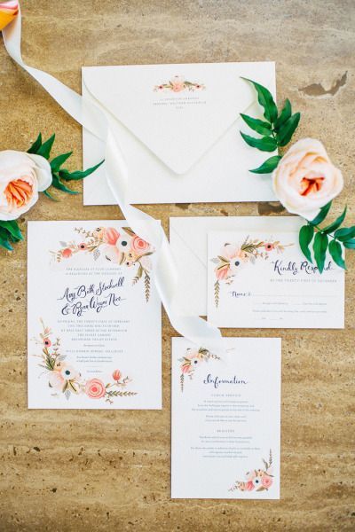 10 Stylish Floral Invitation Designs Inspired by International Brides ♡にて紹介している画像