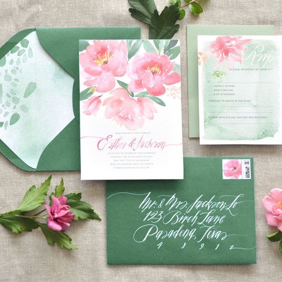 10 Stylish Floral Invitation Designs Inspired by International Brides ♡にて紹介している画像
