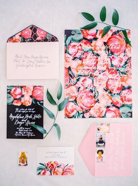 10 Stylish Floral Invitation Designs Inspired by International Brides ♡にて紹介している画像