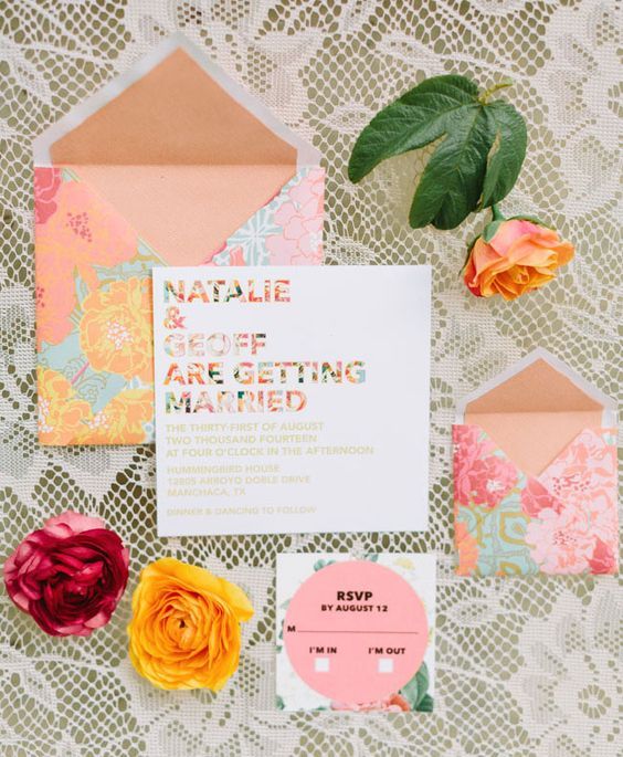 10 Stylish Floral Invitation Designs Inspired by International Brides ♡にて紹介している画像