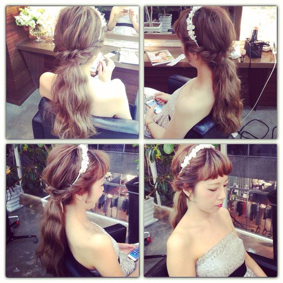 "To Brides with Short Bangs: 7 Adorably Cute Wedding Hairstyles with Bangs!"にて紹介している画像