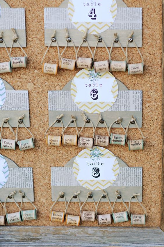 Chic Inspirations from International Weddings: A Collection of Adorable Escort Card Designs that Make Guests Happy♡にて紹介している画像