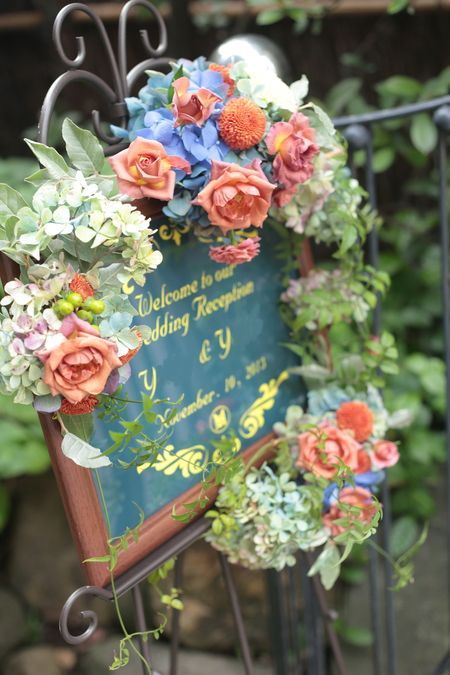 婚礼想要花朵满满♡可爱的花卉欢迎牌设计汇总＊にて紹介している画像