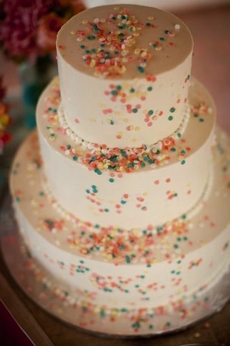 "Let's Create a Rainbow on Cake with Colorful Rainbow-Colored Chocolate Sprinkles♡"にて紹介している画像