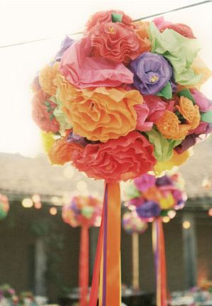 Fluttering Colorful Decorations: Adorable 'Paper Pom Poms' - How to Use Themにて紹介している画像